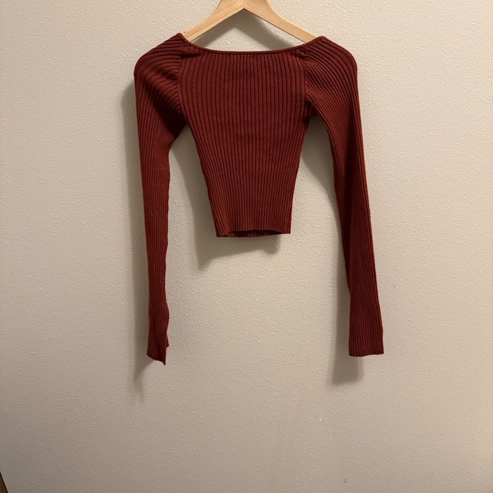 Urban Outfitters Juliet Portrait Sweater In Maroon - S - Picture 5 of 5